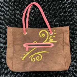 LARGE SHOULDER ZIPPERED TOTE BAG